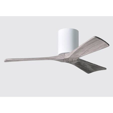 Matthews Fan Co Irene-3H Ceiling Mount Three Bladed Paddle Fan In Gloss Wht Flsh Mntd IR3H-WH-BW-42